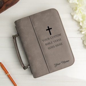 Custom Bible Cover, Christian Gift, Personalized Leather Bible Case, Baptism Gift, Bible Protector, Gift for Her