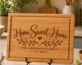 Personalized Cutting Board – Wedding, Newlywed & Housewarming Gift