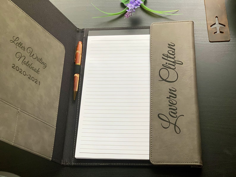 Personalized Portfolio with Refillable Notepad Custom Etsy