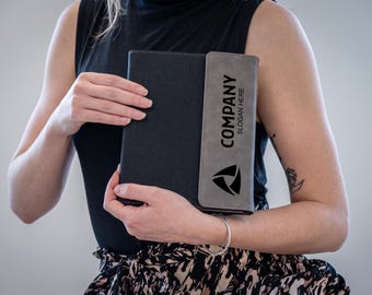 Custom Logo Padfolio for Teams, Branded Company Notebook with Pen, Staff Appreciation & Onboarding Gift, Personalized Business Portfolio