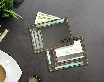 Thin Leather Wallet, Minimalist wallet, Slim Wallet, Credit Card Sleeve, Wallet Sleeve, Small wallet for Men