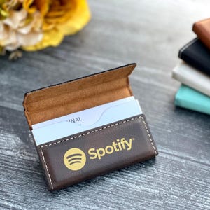 Porte-cartes de visite, Cadeau personnalisé gravé, Cadeau d'entreprise personnalisé, Porte-cartes en cuir, Range-cartes