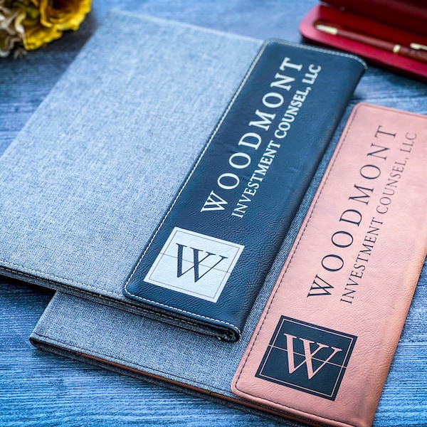 Executive portfolio gift, Bulk custom portfolios, Portfolio with Refillable Notepad  Custom Engraved Portfolio, Personalized Business Gifts