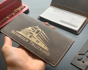 Fathers Day Gift, Leather Checkbook Cover, Checkbook Holder, Checkbook Cover, Checkbook Wallet, Checkbook Case, Custom Engraved Checkbook