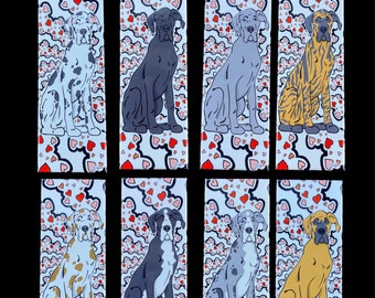 Great Dane Valentine's Day Magnet, Funny Dog Anniversary Gift, Holiday Pet Portrait Decor, 8 Great Dane Colors Available