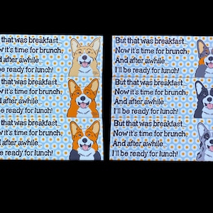 Hungry Welsh Corgi Refrigerator Magnet, Dog Kitchen Decor, Funny Pet Portrait Gifts & Collectibles, 1.5x4.5" High Quality Handmade Magnet