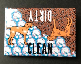 Vizsla Dishwasher Magnet - Cartoon Art Dog Breed Gifts & Collectibles - Kitchen Cleaning Accessories and Home Decor