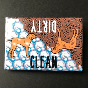 Vizsla Dishwasher Magnet - Cartoon Art Dog Breed Gifts & Collectibles - Kitchen Cleaning Accessories and Home Decor