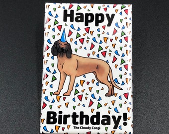 Bavarian Mountain Scent Hound Magnet, Dog Birthday Gift, Retro Party Decoration, Kitchen & Office Decor , 2x3" High Quality Handmade Magnet