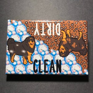 Tibetan Mastiff Dishwasher Magnet - Cartoon Art Dog Breed Gifts & Collectibles - Kitchen Cleaning Accessories and Home Decor