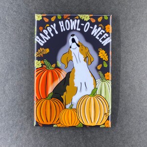 Beagle Dog Halloween Handmade Pet Portrait Art Gift & Accessory - Magnet, Pinback Button, Bottle Opener, Keychain, Mini Ornament
