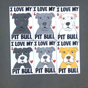Pit Bull Magnet, Cute Pet Portrait Art Gift, Retro Dog Kitchen Decor, 2x3" Handmade Pit Bull Terrier Magnet Gift for All Occasions