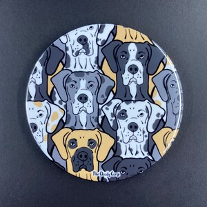 Great Dane Cartoon Pet Portrait Gift & Accessory - Magnet, Pinback Button, Bottle Opener, Keychain, Mini Ornament