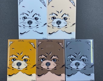 Pomeranian Magnet, Funny Dog Portrait Kitchen & Office Decor, Pomeranian Dog Gift, 2x3" High Quality Handmade Magnet