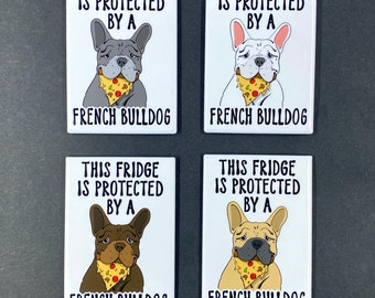 French Bulldog Fridge Protector Magnet, Funny Dog Kitchen Decor, 2x3" High Quality Handmade Magnet, Frenchie Gift for All Occasions
