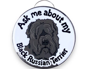 Black Russian Terrier Dog Bottle Opener Keychain, Ask Me About My Dog Key Ring, Bartender Gift, Travel Accessories, Stocking Stuffer