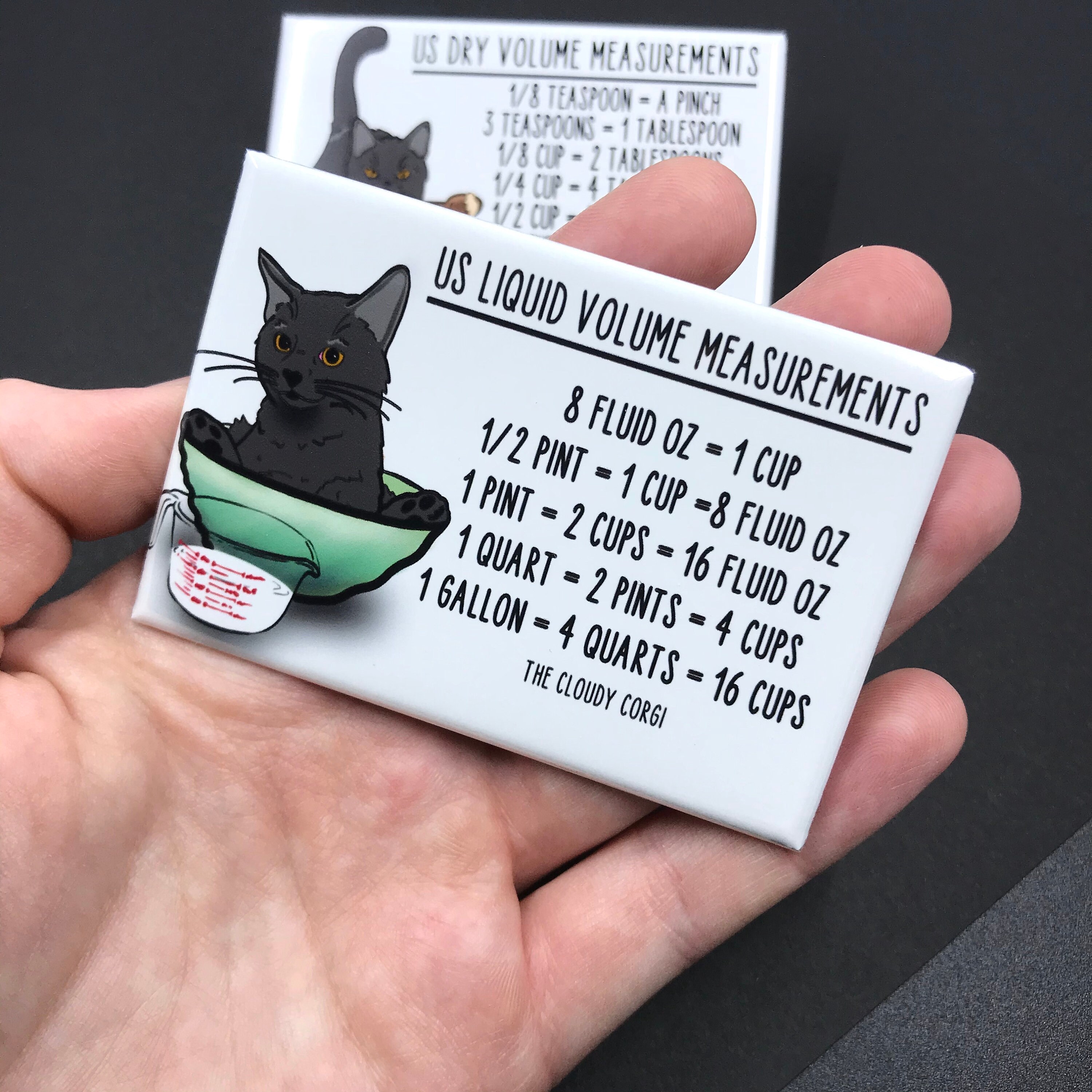 Measuring Cup (Dry) Conversion Chart Magnet