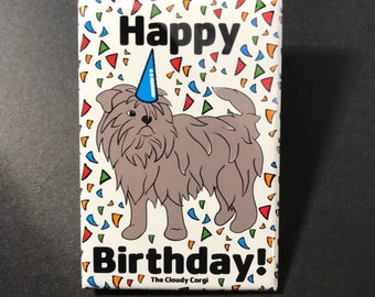 Affenpinscher Magnet, Dog Magnet, Affenpinscher Birthday Gift, Mini Pet Portrait, Dog Celebration Decor, 2x3" High Quality Handmade Magnet