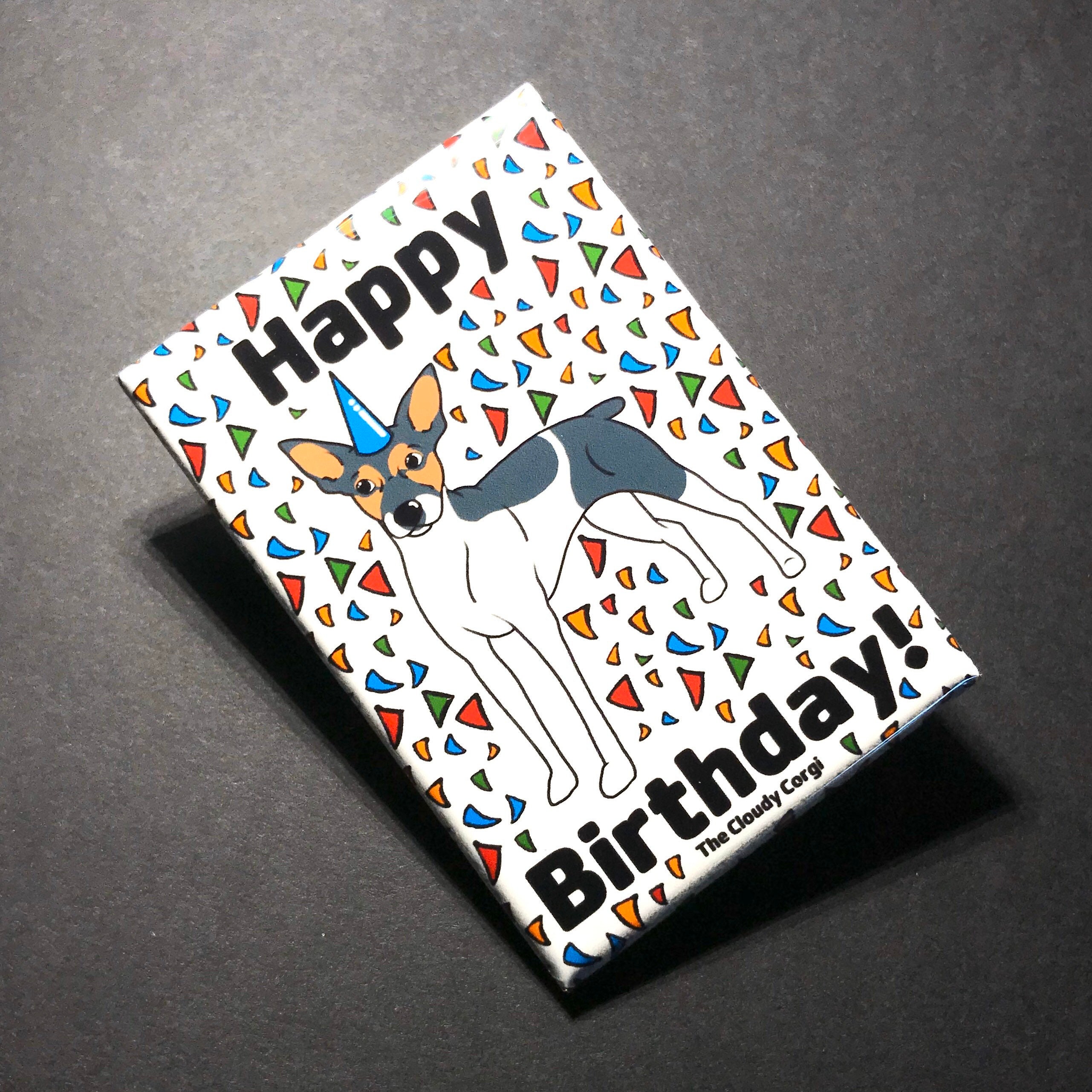 Rat Terrier Happy Birthday Magnet, Cartoon Pet Portrait Birthday Gift, Dog Birthday Party Decor, 2x3 High Quality Handmade Magnet Rat Terrier Happy Birthday Magnet, Cartoon Pet Portrait Birthday Gift, Dog Birthday Party Decor, 2x3 High Quality Handmade Magnet