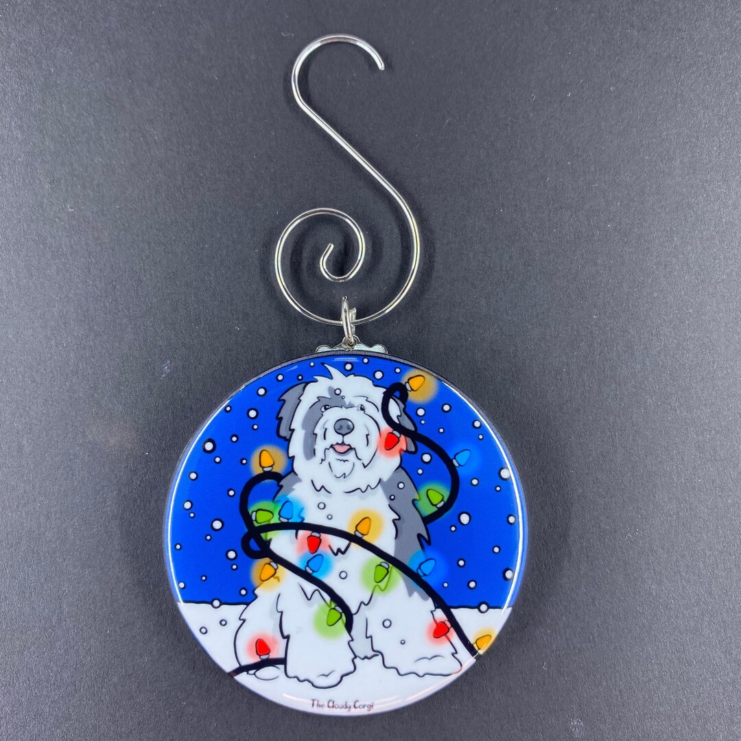 Old English Sheepdog Ornament Dog Christmas Ornament Holiday Etsy