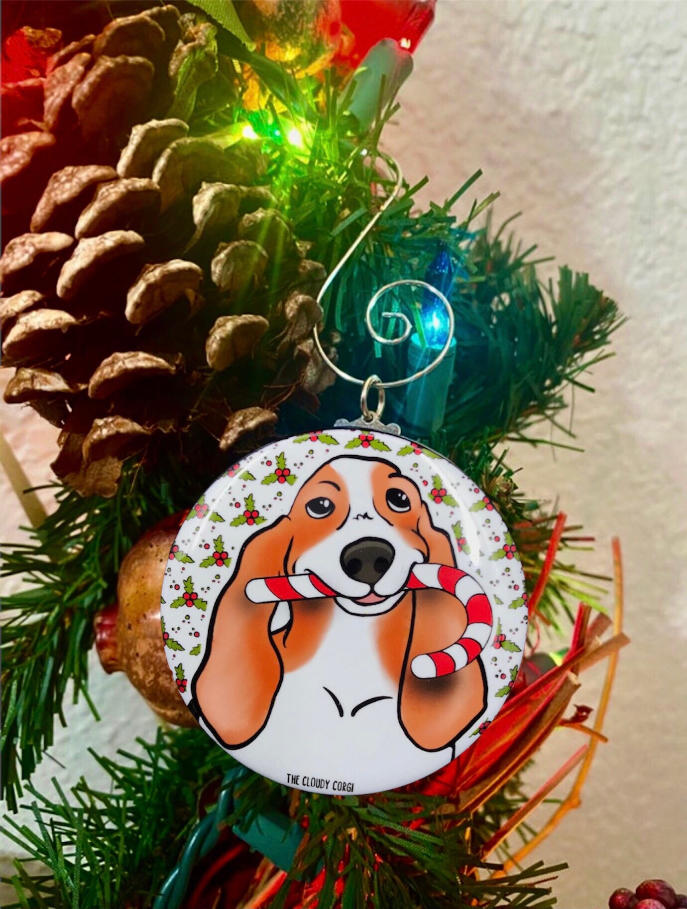 Basset hound 2025 christmas decorations