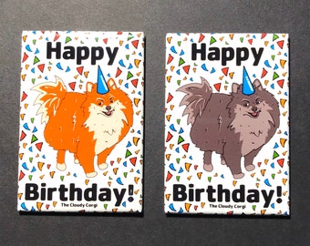 Pomeranian Magnet, Pom Dog Birthday Gift, Celebration & Party Decor, Dog Portrait Gift for All Ages, 2x3" High Quality Handmade Magnet