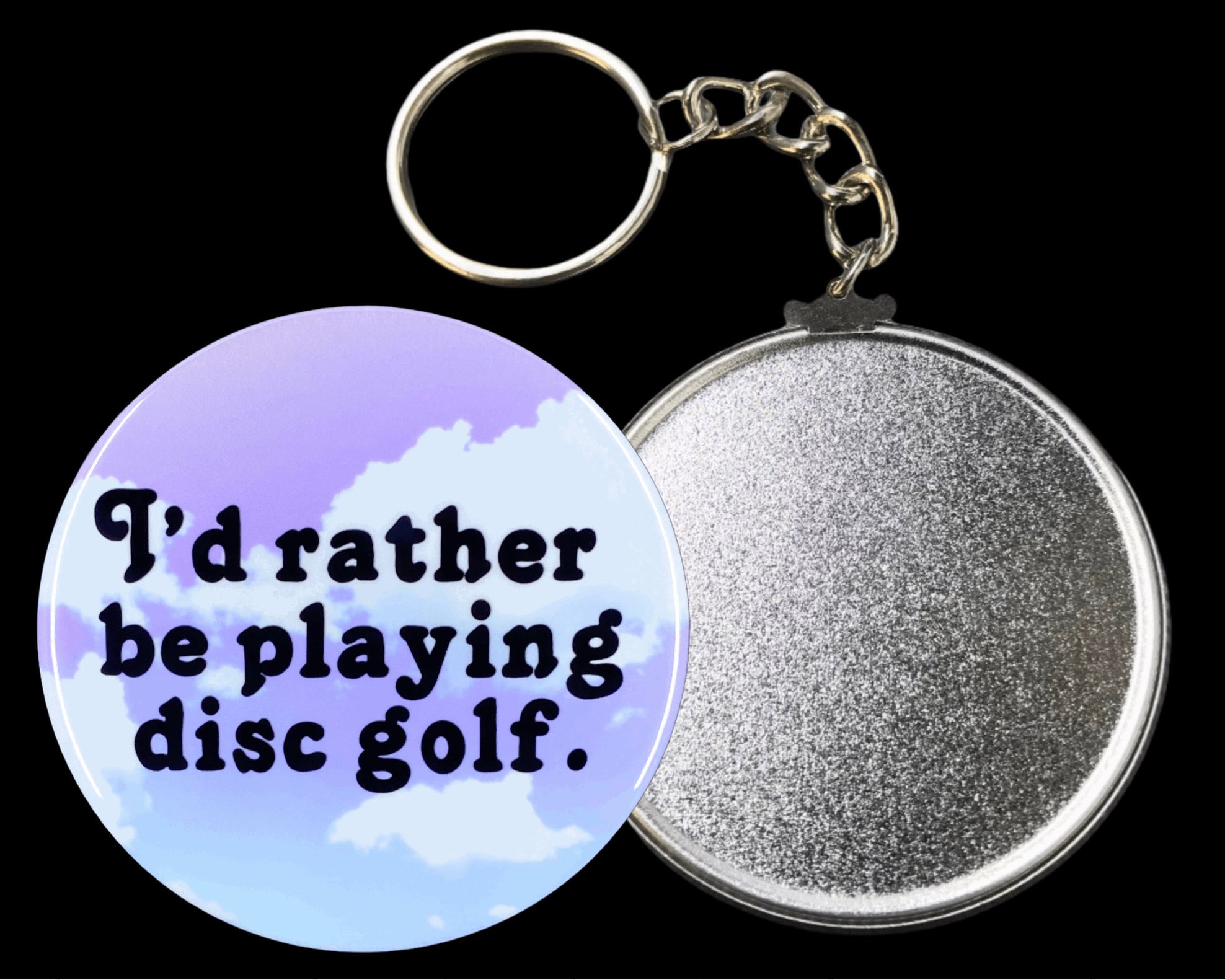 Disc Golf Keychain I'd Rather Be Playing Disc Golf Key Etsy UK