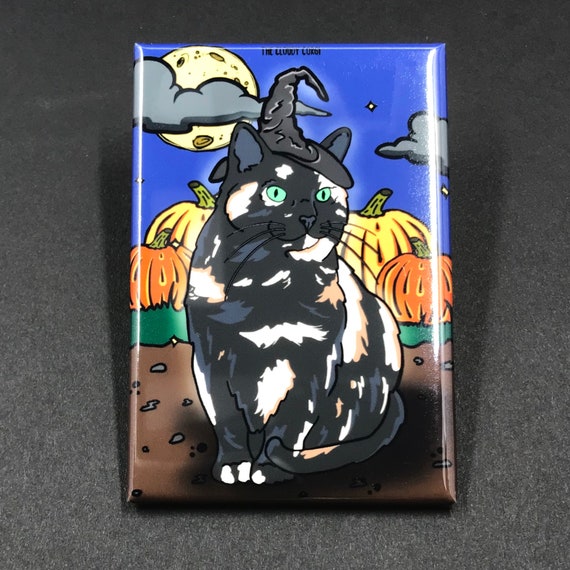 Tortoiseshell Cat Magnet Calico Cat Halloween Gift Spooky Etsy 日本