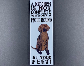 Plott Hound Magnet, Plott Hound Dog Kitchen Decor, Funny Pet Portrait Gifts & Collectibles, 1.5x4.5" High Quality Handmade Magnet