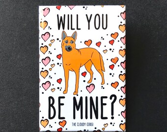 Belgian Malinois Magnet, Holiday Dog Portrait Gift, Dog Valentine Kitchen & Office Decor, 2x3" High Quality Handmade Magnet