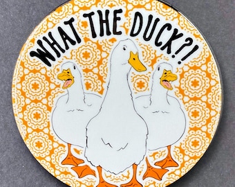 What The Duck Handmade Pet Portrait Art Gifts & Accessories - Magnet, Pinback Button, Bottle Opener, Keychain or Mini Ornament