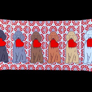 Standard Poodle Magnet, Dog Portrait Valentine's Day Gift, Retro Poodle Kitchen & Office Decor, 1.5x4.5" Handmade Magnet - 6 Colors