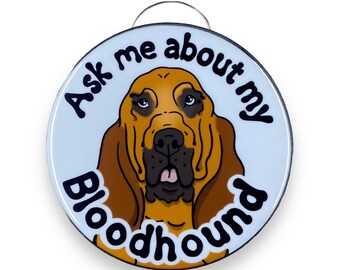 Bloodhound Dog Bottle Opener Keychain, Ask Me About My Dog Key Ring, Bartender Gift, Travel Accessories, Stocking Stuffer