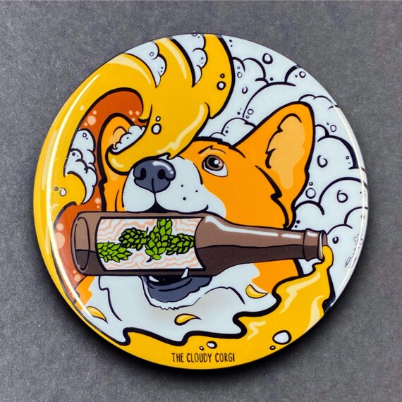 Coaster W/ BOTTLE OPENER - Corgi - SET OF 2 Coaster W/ BOTTLE OPENER - Corgi - SET OF 2