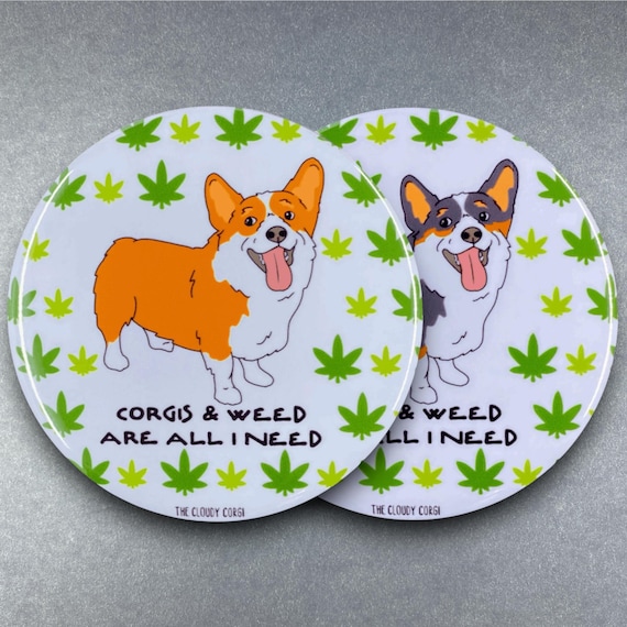Coaster W/ BOTTLE OPENER - Corgi - SET OF 2 Coaster W/ BOTTLE OPENER - Corgi - SET OF 2