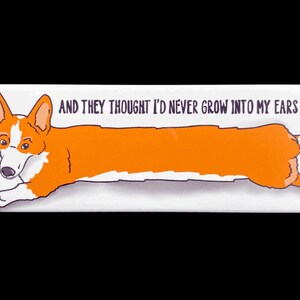 Welsh Corgi Dog Magnet - Funny Cartoon Art Pet Portrait Gifts & Collectible Kitchen Decor - 1.5x4.5" High Quality Handmade Magnet