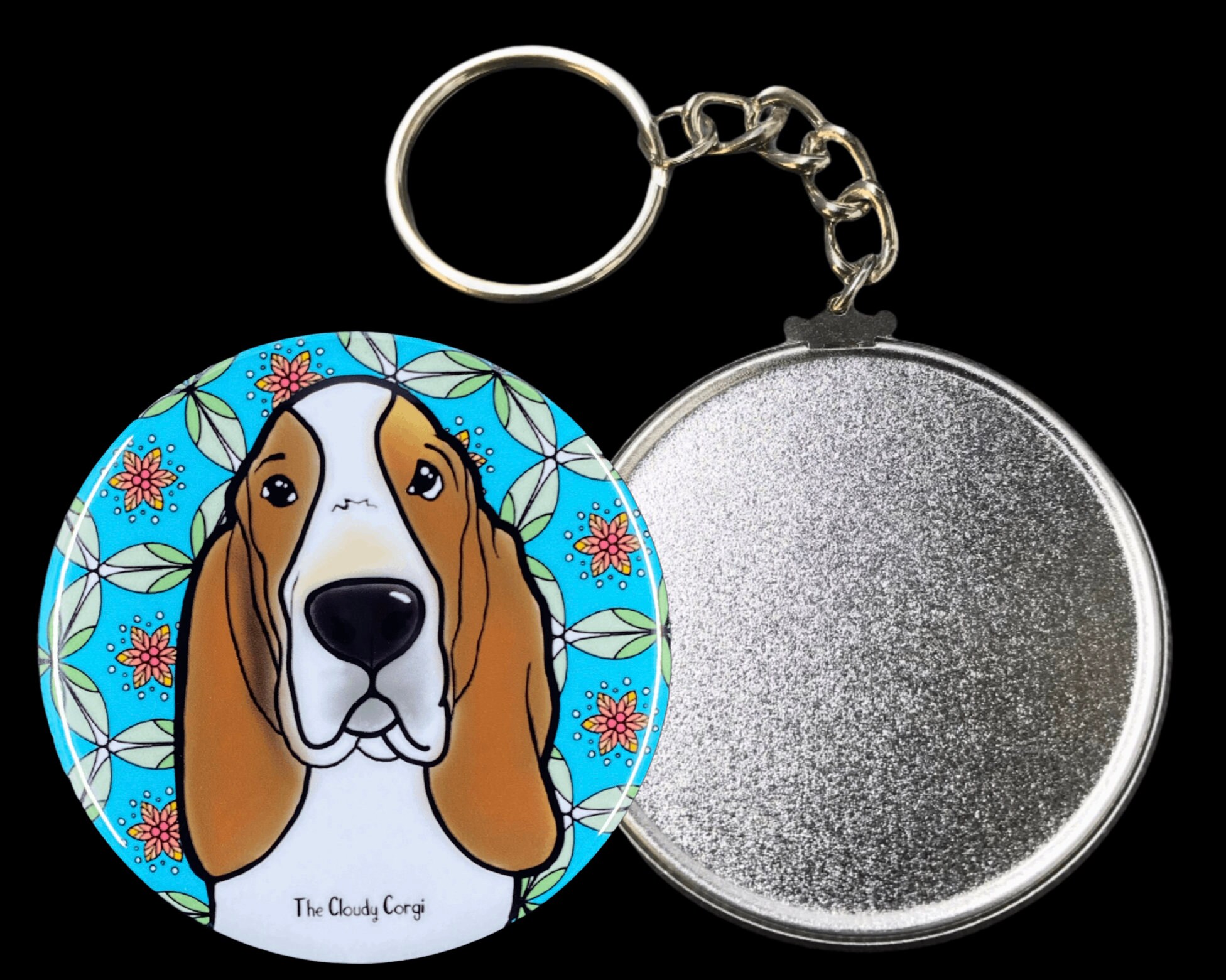 Basset hound cheap keyring