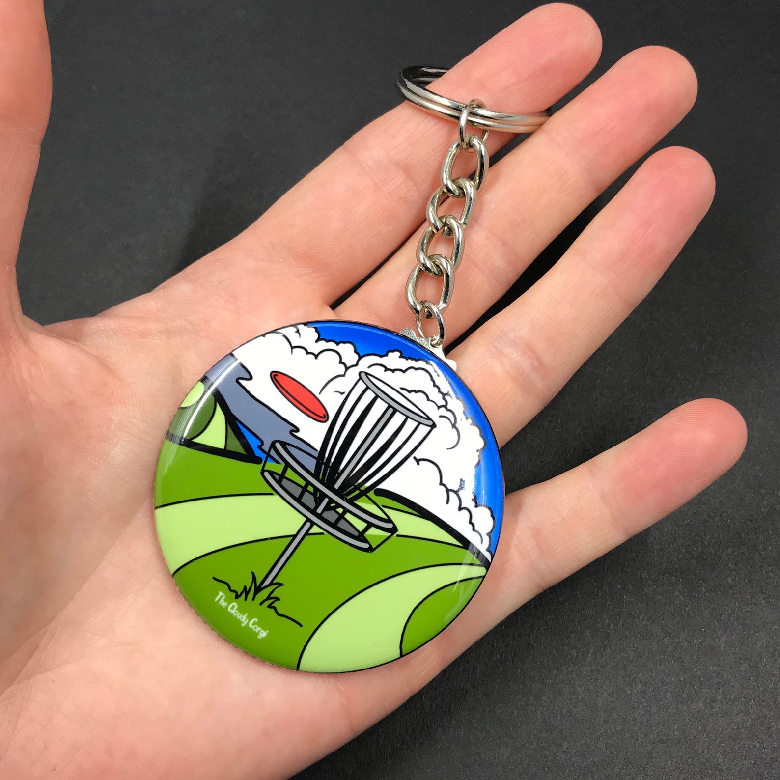 Psychedelic Disc Golf Basket Keychain Outdoor Sports Gifts & Etsy