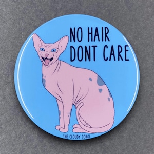 Sphynx Cat Pet Portrait Handmade Gift & Accessory - Magnet, Pinback Button, Bottle Opener, Keychain, Mini Ornament