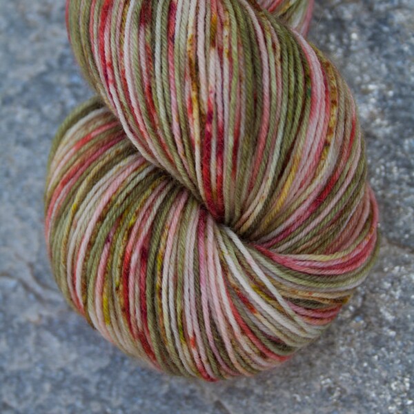 OLD APPLE ORCHARD -  bfl wool superwash 75 bluefaced leicester wool/25 nylon 100g/464yard  sock fingering weight yarn