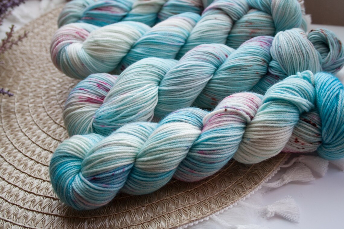 I SMELL SNOW Handdyed Speckled Merino wool wool blend Etsy