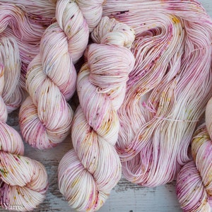 PRETTY IN PINK - Handdyed -Dyed to order - yarn skein