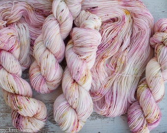 PRETTY IN PINK - Handdyed -Dyed to order - yarn skein