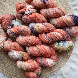 FIRELIGHT FESTIVAL- Handdyed - Speckled - Merino wool - wool blend - yarn skein - Dk - Sock - Super Bulky -knit - crochet