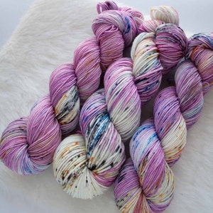 PRECIOUS LOVE - Handdyed - Speckled - Merino wool - wool blend - yarn skein - DK - Sock - Super Bulky -knit - crochet
