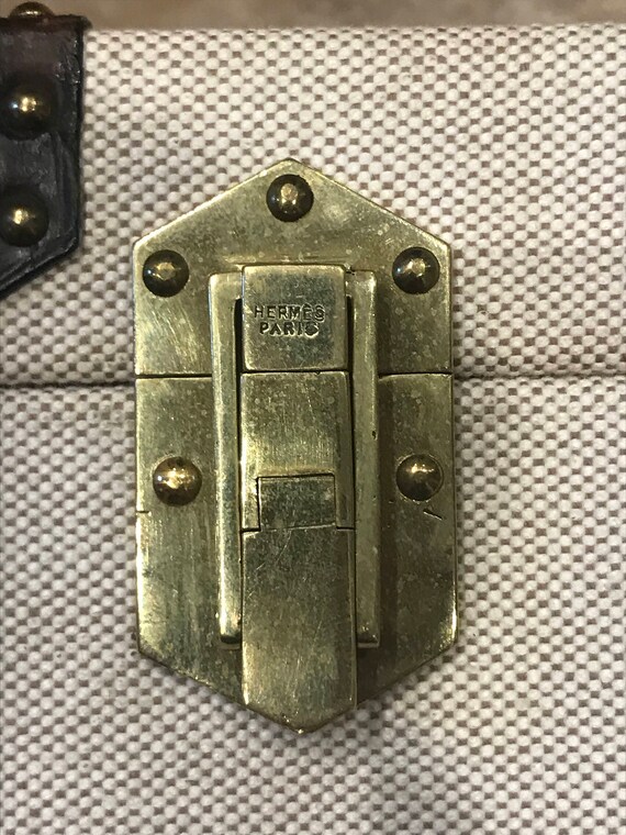 Vintage 1960's Hermes Wooden Suitcase With Certif… - image 9