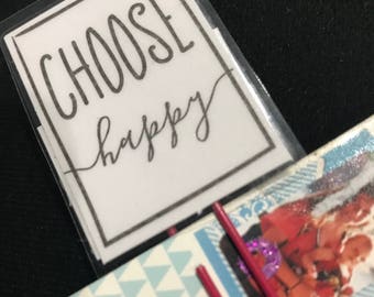 Choose happy ~ planner paper clip