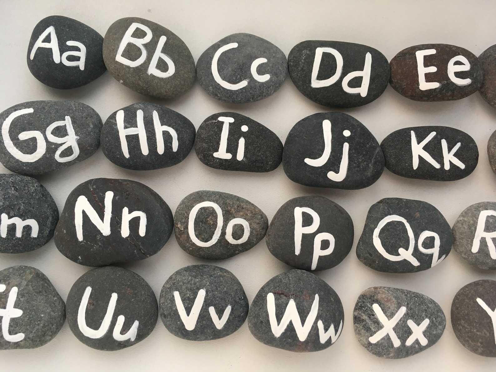 Alphabet rocks Montessori learning ABC stones Learn alphabet | Etsy