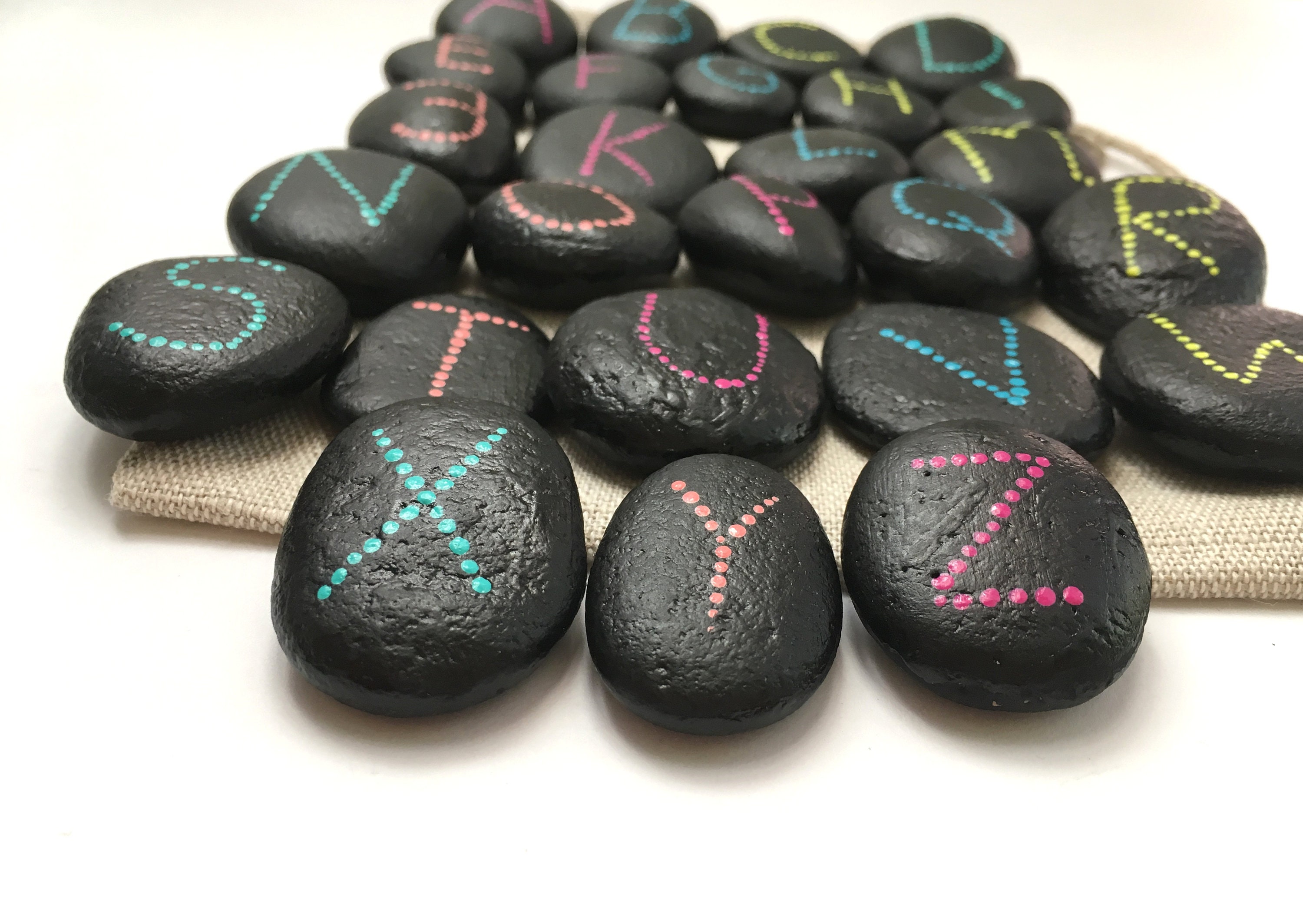 Alphabet rocks Montessori learning ABC stones for children | Etsy