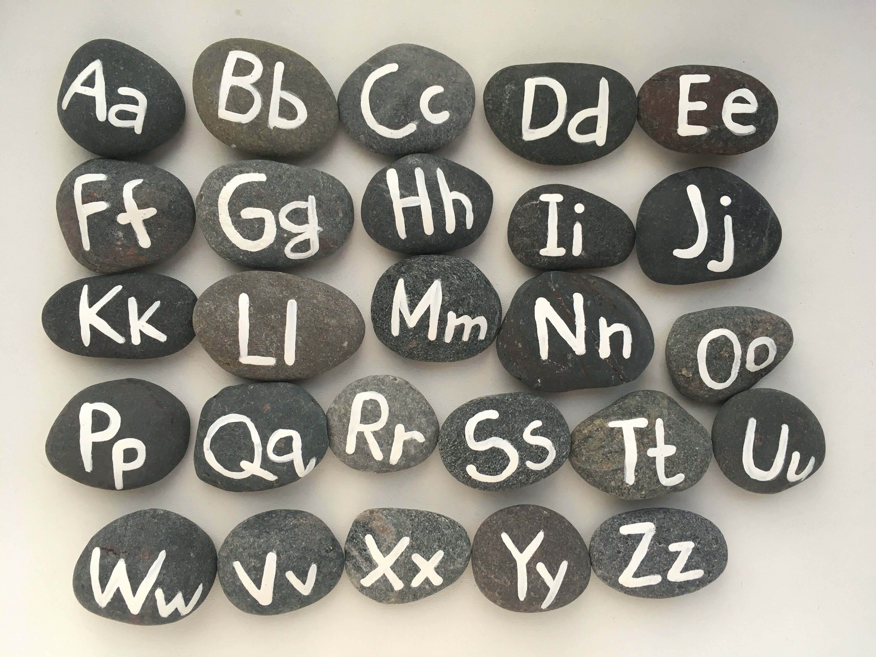 Alphabet rocks Montessori learning ABC stones Learn alphabet | Etsy